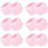 QUARKZMAN Bracciali per Lavaggio Viso 12 Pezzi in Microfibra Rosa