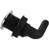 KALLORY Raccordo di Scarico per Barca in Nailon Nero Sigillo, Diametro 16mm e 48mm, Accessorio Affidabile per Impianto Idraulico Marino Yacht