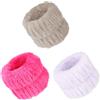 QUARKZMAN 3 Pezzi Fascette Viso Microfibra Caffè/Viola/Rosso Rosa