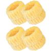 QUARKZMAN 4 Pezzi Braccialetti per Lavaggio Viso in Microfibra Giallo