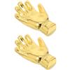 KALLORY 2 Pezzi Coppe Calcio Miniatura in Lega Oro, Premio Sportivo Resistente all'Usura Guanto da Portiere, per Premi Eventi e Collezioni Personali