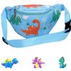 Yeenano Marsupio Bambino Design Cartone Animato,Dinosaur Kids Fanny Pack,Bambini Borse incrociate con cinghia regolabile,Marsupio da Viaggio Campo,Cross Borse A Spalla per Scuola,Uscire,Tempo Libero,Attività.