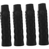 Abaodam 4 Pezzi Copriimpugnatura per Racchetta da Pickleball in Silicone Nero, Esagonale a Nido d'Ape, Antitraspirante, Facile da Installare, per Manico di Racchetta da Tennis e Paddle