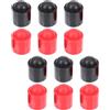 Kisangel 12 Pezzi Paracolpi per Stecca da Biliardo in Gomma, Set Rosso Nero | Aste in Legno o Fibra di Carbonio, Superficie Antiscivolo, Facile Montaggio
