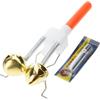 Generic Indicatori LED Canna da Pesca Notturna Luce di Allarme Doppia Campane Clip Esche Pesce Allarme Accessori Per La Pesca Notturna Campane Durevole Clip con Luce LED