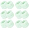 QUARKZMAN 12 Pezzi Fascette da Polso Lavaggio Viso Microfibra Verde