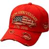 Generic Cappello da cowboy patriottico 250° anniversario e berretto da baseball unisex 1776-2026 per avventure all'aria aperta, con chiusura regolabile e design in alluminio leggero (C, 20)