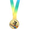 HOMSFOU Lega di Zinco Medaglia Ciclismo Oro Nastro, 1 Pezzo | Finitura Lucida, Dettaglio Inciso e Bordo Liscio, per Squadre Ciclistiche e Partecipanti Agli Eventi