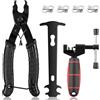 Gykutix Kit di Bici Professionale, Smagliacatena Attrezzi per Catena Bicicletta con Pinza Catena Bici, 4 Maglie Rapide, Spezzacatena Universale per 6-7-8-9-10-11-12 velocità MTB Bicicletta da Corsa
