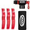 CXWXC Pompa CO2 con leva pneumatici, compatibile con valvole Presta e Schrader, pompa per bici da strada e mountain bike, cartucce di CO2 non incluse