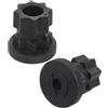 PRETYZOOM Adattatore Base di Montaggio Nero per Kayak in Plastica per 2 Pezzi Supporto Rapido e Resistente alle Intemperie per Action Camera, Accessorio per Pesca e Kayak