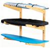 INTERWARM 1 supporto da parete per tavola da surf supporto da sospensione per tavola da surf in bambù a 3 livelli, supporto da parete per Shortboard Skimboard e Longboard ideale 60 x 4 x 1,85 cm