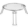 CoudarTitie Outdoor Folding Grill Graticola Pieghevole da Campeggio Tonda Griglia Portatile con Supporto a Struttura Salvaspazio Acciaio Inossidabile per Cottura