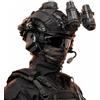 cuguoe Casco marittimo Kit completo Modello telescopio binoculare Custodia rigida | Set casco in ABS con auricolare, luce, occhiali, binocolo, supporto a scatto e custodia rigida.