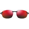 MAUI JIM H.Lava Ho'OKIPA Ultra MTT DRK ORG Gafas, Opaco Solid Dark Blue w/Arancione, 63-15-140 Unisex Adulto
