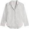 Tommy Hilfiger Donna Set Pigiama Stripe Lungo, Grigio (Thin Stripe Light Grey), XL