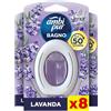 AMBI-PUR Ambi Pur Profumatore Bagno, Elimina Odori, 8 Pezzi, Profumo di Lavanda