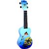 Mahalo Ukulele MD1HABUB Soprano Isole Hawaii, finitura blu lucido