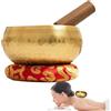 Zqkimzi Tibetan Singing Bowl, Handmade Meditation Bowl, Sound Bowl for Yoga, Chakra Sound, Singing Bowls with Mallet, Mindfulness Meditation Bowl, Stress Relief Singing Bowl, Tibetan Bowl for Healing,