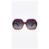 Fendi Occhiali da sole Fendi FS5124 oversize quadrati/esagonali, viola e marrone