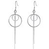 Lydreewam Orecchini Nappa Lunghi Argento Sterling 925 per Donna con cerchio cavo e 3A zirconi, Scatola Regalo Confezionato