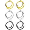 Melighting Anelli per naso a spirale, 20 g, in acciaio inox 316L, 8 mm, per piercing al naso singolo, gioielli per il corpo, Acciaio inossidabile