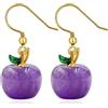 Uloveido Collana con ciondolo a forma di mela con pietra semi preziosa naturale, delicata collana con ciondolo a forma di mela, regalo di apprezzamento per insegnanti per donne
