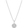 twobrothers Collana Uomo Catena Collegamenti in Acciaio Inox 316L 0,2 cm Larghezza - Ciondolo Medaglia Spirito Santo 1,5 x 1,5 - Oro | Argento