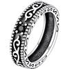FaithHeart Anello Uomo con 3mm Zircone Nero Rune Vinchinghe/Nodo Celtico Anello Vichingo in S925 Argento Sterling Antiallergico Anelli di Coppia di Fidanzamento