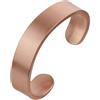 DEMMEX Bracciale in puro rame turco spesso 3 mm, solido, senza rivestimento, non magnetico, spessore di rame di 1/8 pollici, più spesso del suo genere e un pezzo accattivante, autunno 2024, unisex