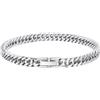 FaithHeart Bracciale Uomo Acciaio,6MM 21CM, Unisex Minimalista, Taglio a Diamante Lunghezza, Catena Cubana, Impermeabile