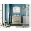 Dmora - Mobile sottolavabo Ona, Mobiletto da bagno, Contenitore porta lavabo, Armadio per lavandino, 80x45 h86 cm, Antracite e Rovere