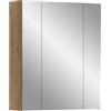 xonox.home Armadietto a specchio Ice 60 x 70 x 18 cm in corpo e rovere frontale - Armadietto a specchio con effetto legno scuro - funzionale e moderno
