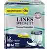 Fater Lines Specialist Derma Protection - 12 Pannoloni Assorbenti A Mutandina Per Incontinenza Maxi Plus Taglia M