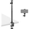 NEEWER BASICS Supporto Fotocamera da Scrivania con Morsetto a C e Porta Telefono, Treppiede Webcam Overhead Regolabile 28-79cm Compatibile con Logitech OBSBOT Insta360 Ring Light Mic, Max 1,5kg, DS034