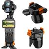 Generic Mini treppiede magnetico con base di ricarica di tipo C per DJI Osmo Pocket 4P/4/3, staffa di montaggio a sgancio rapido in lega di alluminio, supporta ricarica rapida e trasferimento dati