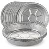 Milaloko Confezione da 30 teglie rotonde in alluminio (23 x 3 cm) - Vassoi usa e getta per arrostire, cuocere, conservare alimenti e uso per feste