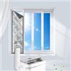 Oceanlend Panno sigillante per condizionatori d'aria portatili, kit Oxford di tenuta per ventilazione per finestre scorrevoli e porte, copertura isolante rivestita in argento (25 x 100 cm)