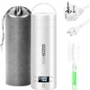 Vegena Bollitore elettrico, Bollitore da viaggio piccolo 500 ml Bollitore portatile da viaggio in acciaio inox Liner tazza elettrica Bollitore elettrico per tè caffè latte viaggio