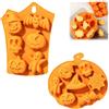 Spldsun 2 Pezzi Stampo da Forno in Silicone di Halloween, Cucina Stampo per Dolci Fondente, per Caramelle Pipistrello fai da te, Gelatina di Zucca, Caramelle Teschio, Cioccolato, Decorazione di Torte