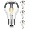 ledscom.de Lampadina LED 4x E27 per specchietto retrovisore A60 2600K bianco caldo 399 lm 4,3 W 230 V - Lampadina Silberkopf - non dimmerabile