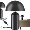 tectake® Lampada da Tavolo Retrò, Lampada Comodino Design Classico in Acciaio, Lampada da Tavolo Vintage con Illuminazione Indiretta, 40W, Ideale per Comodino e Scrivania - Nero