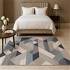 ARUGYTEI Tappeto,120 x 200 cm, Moderno blu navy grigio azzurro bianco, Tappeti Soggiorno Sala da Pranzo Salotto Rugs Living Room