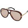 David Beckham DB 99/Voyager 2IK/3O | Occhiali da Sole Graduati o Non Graduati | Prova Online | Plastica | Pilot | Marrone, Havana | Adrialenti