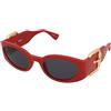 Moschino MOS154/S C9A/IR | Occhiali da Sole Graduati o Non Graduati | Plastica | Ovali / Ellittici | Rosso, Grigio | Adrialenti