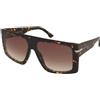 Victoria Beckham VB 7000/S 086/HA | Occhiali da Sole Graduati o Non Graduati | Plastica | Quadrati | Marrone, Havana | Adrialenti
