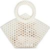 Grandxii Pochette bianca con perle, borsa estiva, borsa tote bag da sera con perle per le donne