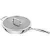 ZWILLING Peak Ceraforce HyCoat - Wok con coperchio in vetro, 30 cm, in acciaio INOX 18/10