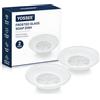 YOSSEE Portasapone in Vetro, Ricambio, Rotondo, Vetro Satinato Opaco | Compatibile con molti portasapone da parete - Misurare prima di ordinare - Vetro spesso smerigliato - Facile da pulire