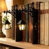 Generic Set di 2 Lampade Vintage LED da Libreria, Lanterne Decorative in Metallo per Angolo Lettura, Lampada da Mensola Retrò per Decorazione Casa, Luce d'Ambiente Calda per Biblioteca e Studio